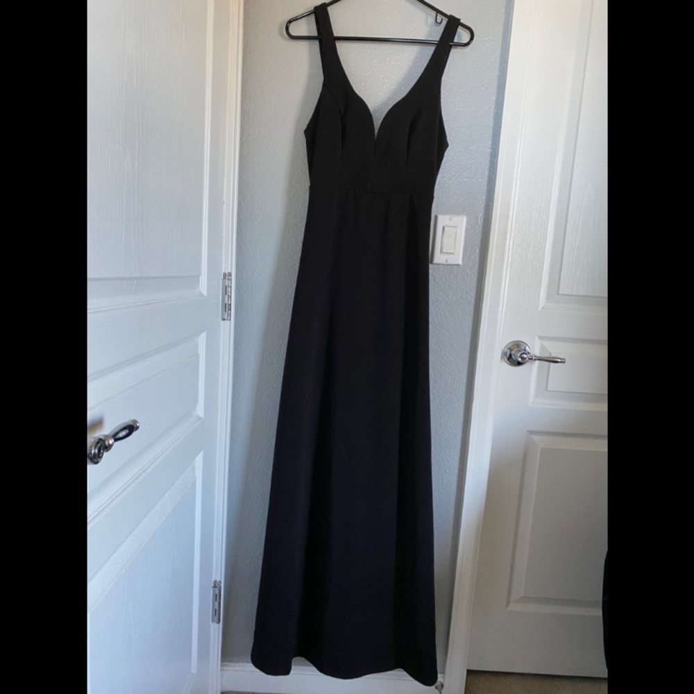 Lulus long formal black dress